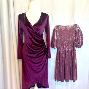 Mommy and little girl purple velvet set| mommy | h&m kids | amazon ladies